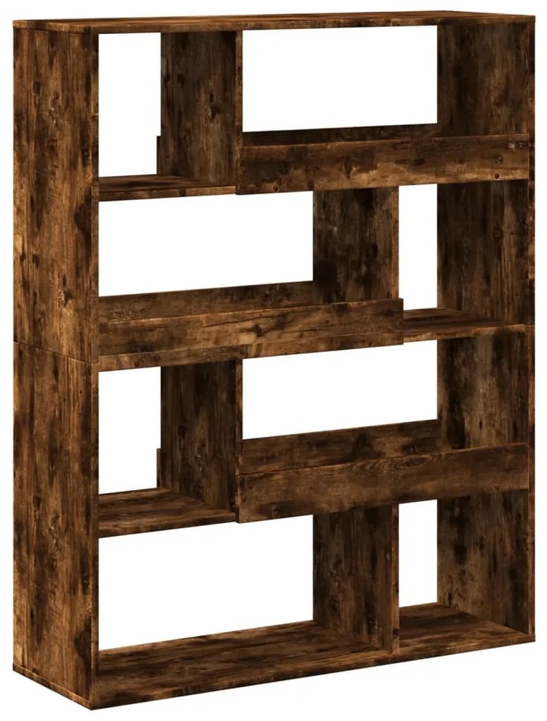 füstös tölgy színű szerelt fa könyvespolc 100 x 33 x 125,5 cm