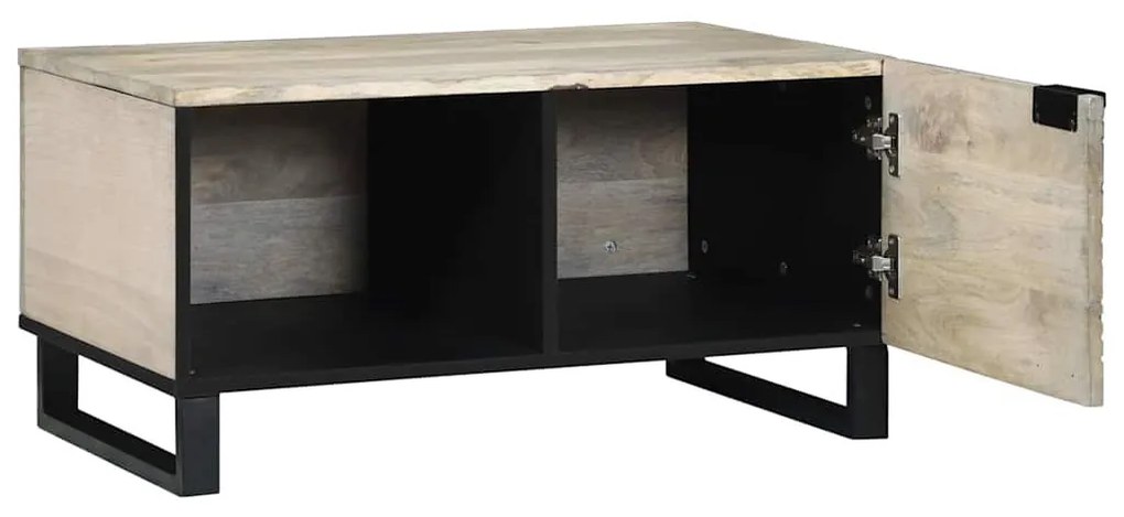Dohányzóasztal Beige és fekete 80 x 50 x 40 cm