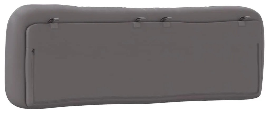 szürke műbőr fejtámla párna 160 cm