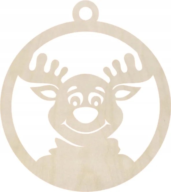 Karácsonyi gömbök karácsonyfadísz rénszarvas különböző színekben 5db