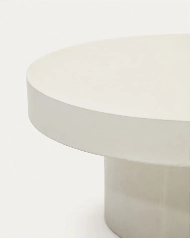 Beton kerek kerti dohányzóasztal ø 90 cm Aiguablava – Kave Home