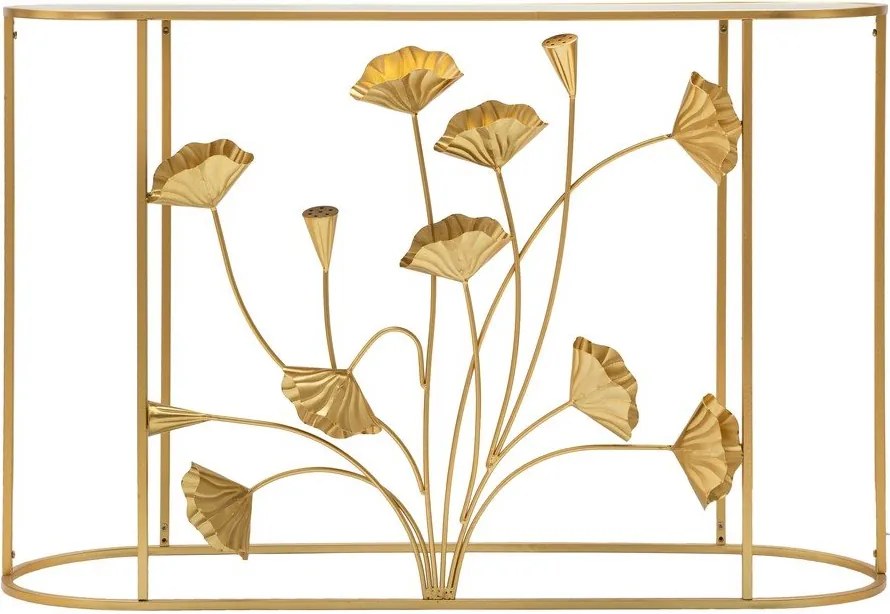 Aranyszínű konzolasztal 40x120 cm Flow – Mauro Ferretti