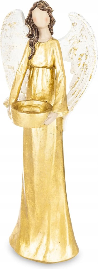 Angyal figura Angyal arany elegáns műanyag figura dekoráció