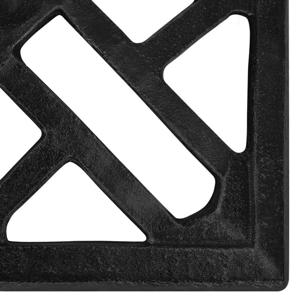 vidaXL fekete öntöttvas napernyőtalp 44 x 44 x 31 cm