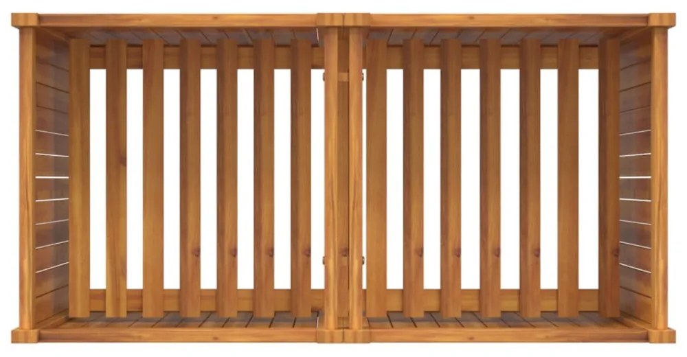 tömör akácfa kerti virágtartó béléssel 100 x 50 x 75 cm