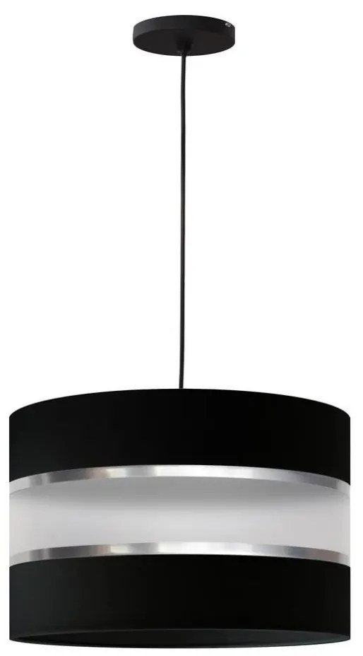 Csillár zsinóron HELEN 1xE27/15W/230V fekete