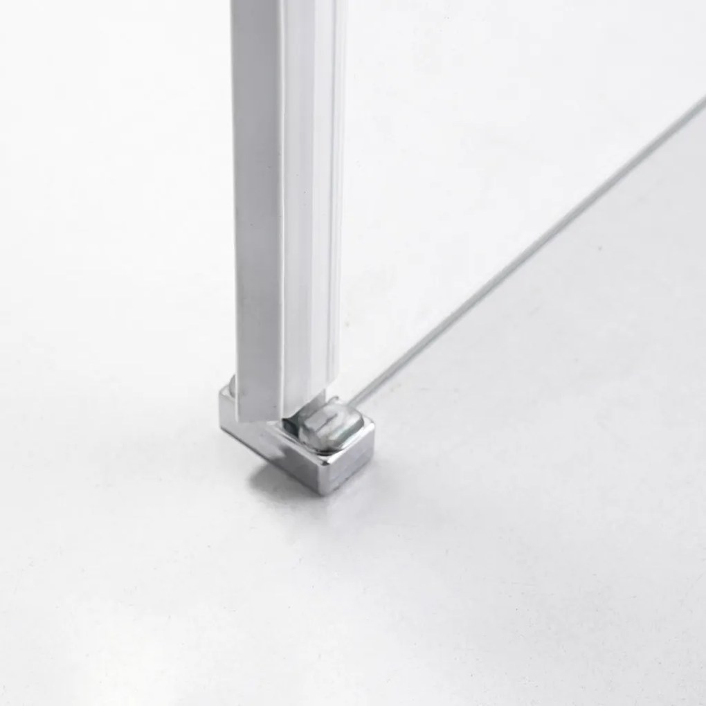 Stuxi Bari Fix 220 cm (100+120) széles nyíló zuhanyajtó fix fallal, 6 mm vízlepergető üveggel, króm profillal, 195 cm magas