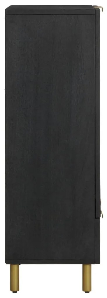 fekete szerelt fa magasszekrény 60 x 33 x 100 cm