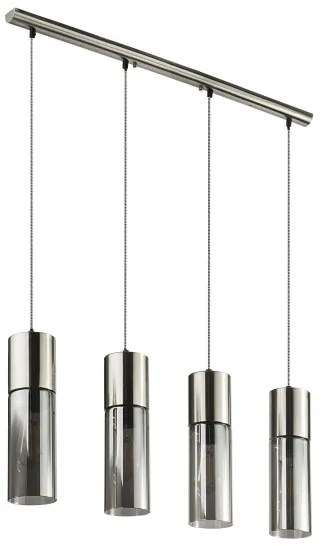 GLOBO 21000-4HN - Csillár zsinóron ANNIKA 4xE27/25W/230V króm