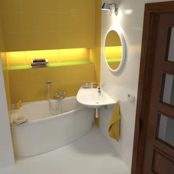 Ravak CQ01000000 - AVOCADO sarokkád 160x75 cm, akril, fehér