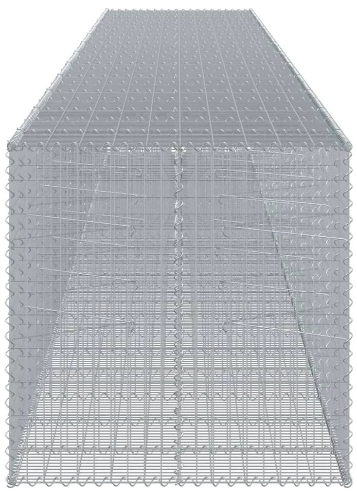 horganyzott vas gabion kosár fedéllel 1150 x 100 x 100 cm