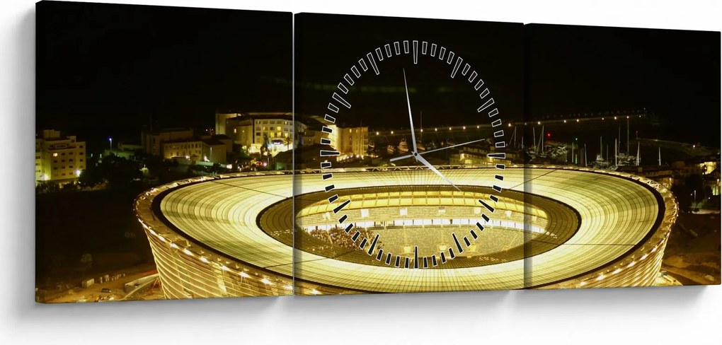 Kép - futballstadion (órával) (90x30 cm)