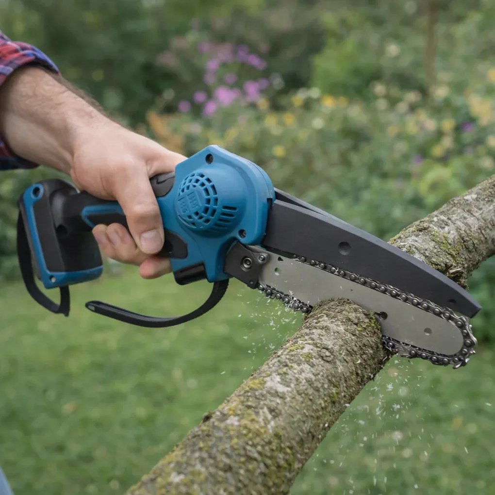 Gordon Akkumulátoros kézi mini fűrész GORDON G1098 + 2x lánc + 2x akku 21v 1500mAh