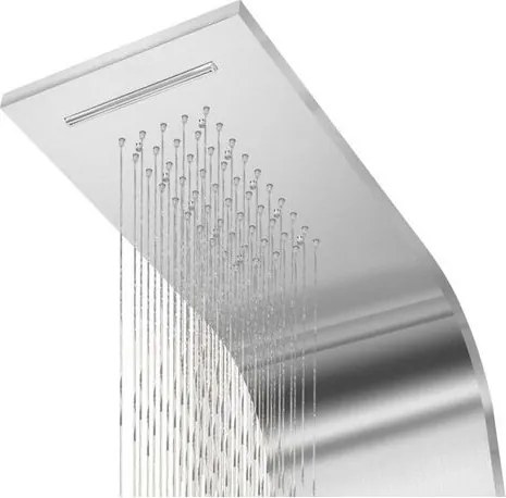 Verona || Silver termosztátos zuhanypanel, rozsdamentes acél, LED