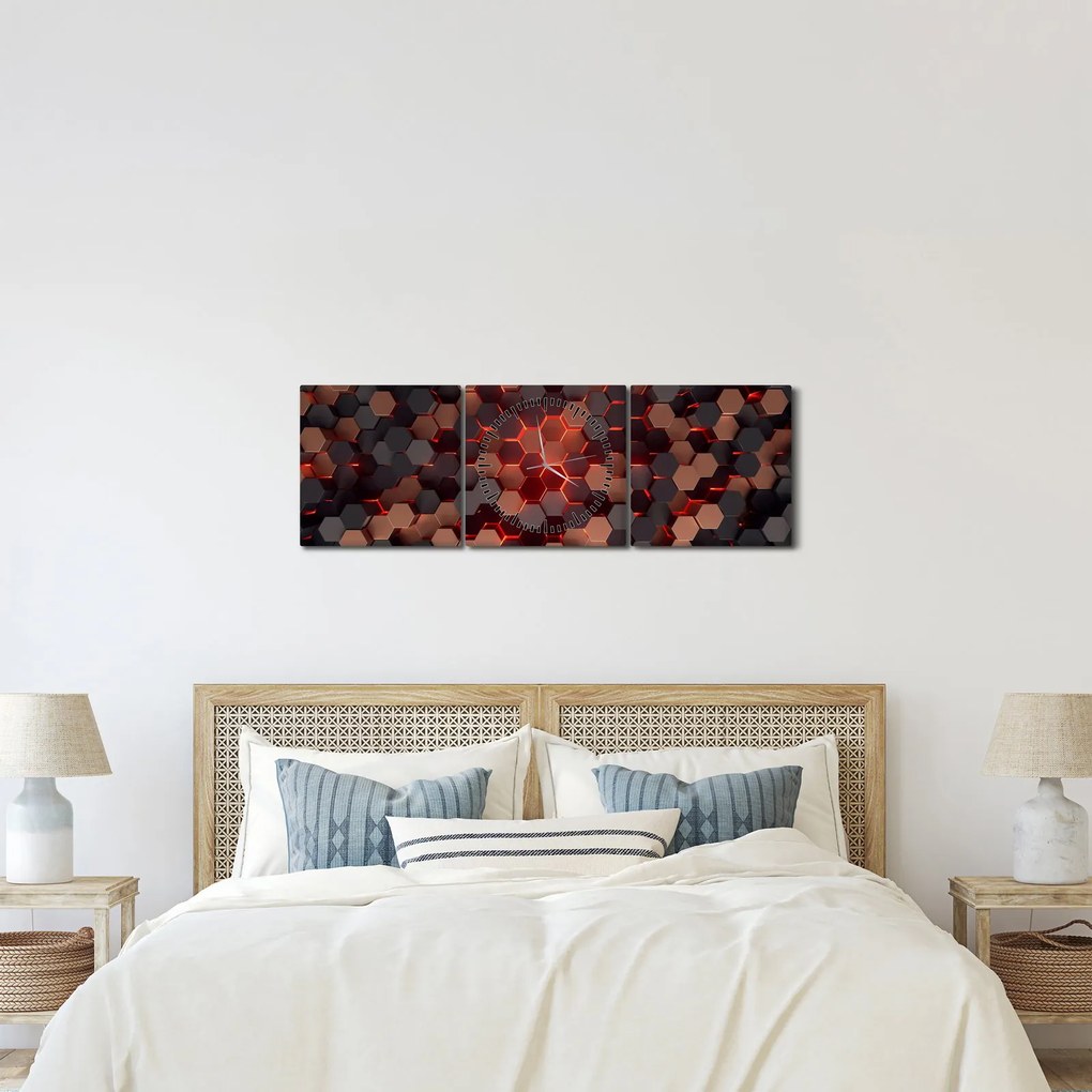 Kép - Futurisztikus absztrakció (órával) (90x30 cm)