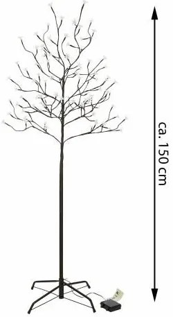NEXOS Dekoratív fa 96 LED Meleg fehér 150 cm