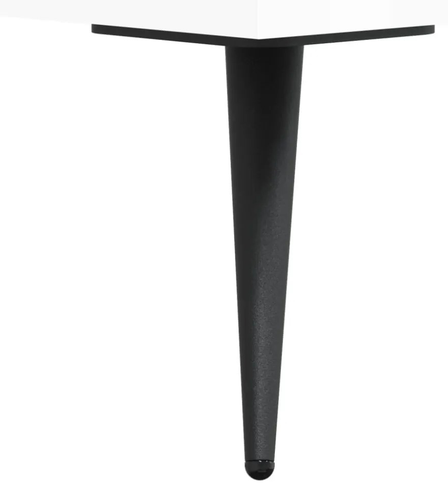 fehér magasfényű szerelt fa TV-szekrény 150x30x50 cm