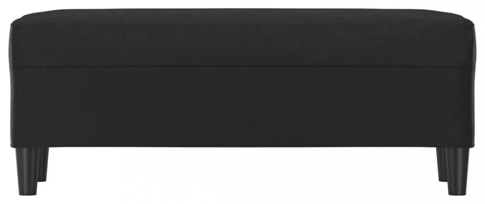 fekete műbőr pad 100 x 35 x 41 cm