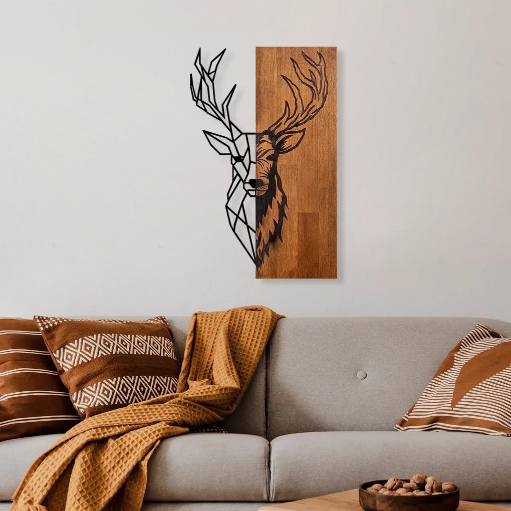 Red Deer 1 fa-fém faldekoráció