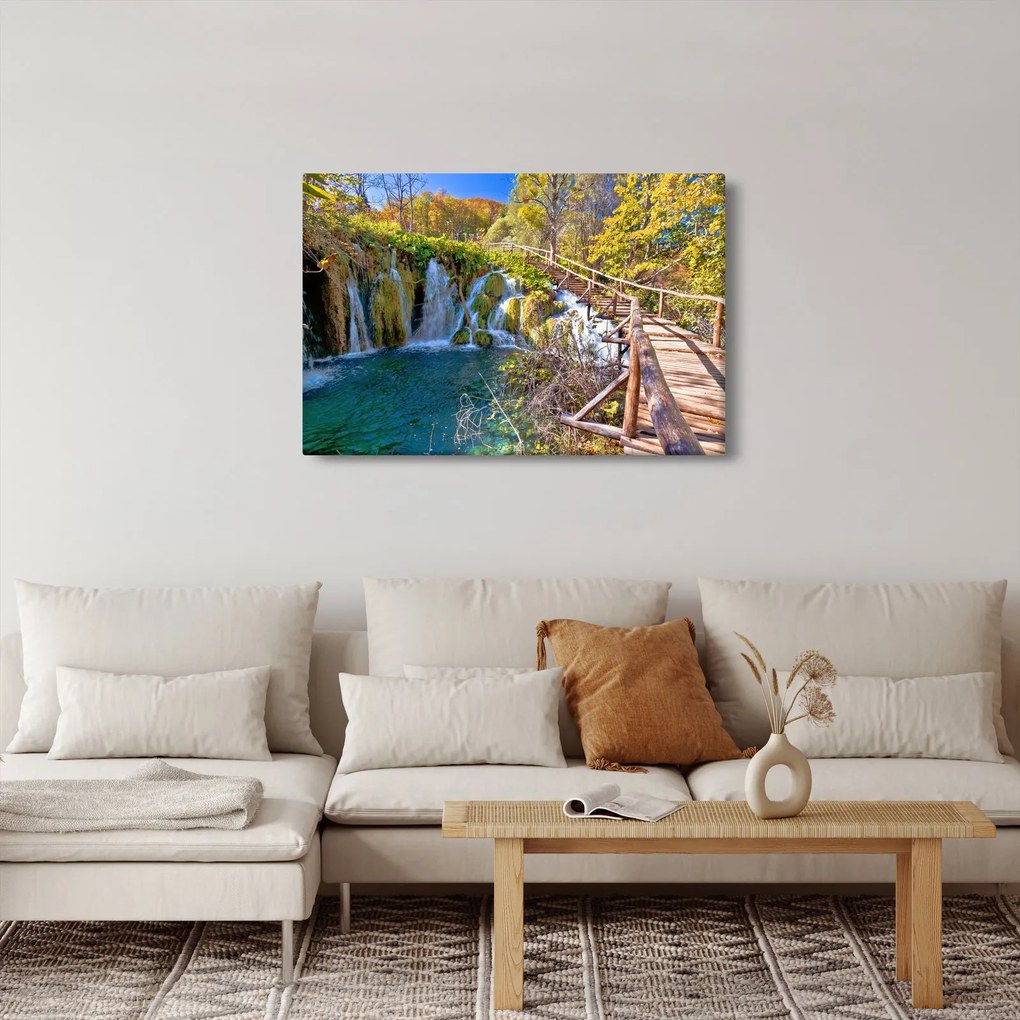 Kép - Bejárat a vízesésekhez (90x60 cm)