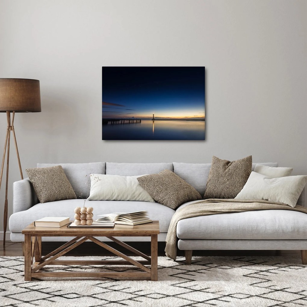 Egy világítótorony képe a távolban (70x50 cm)