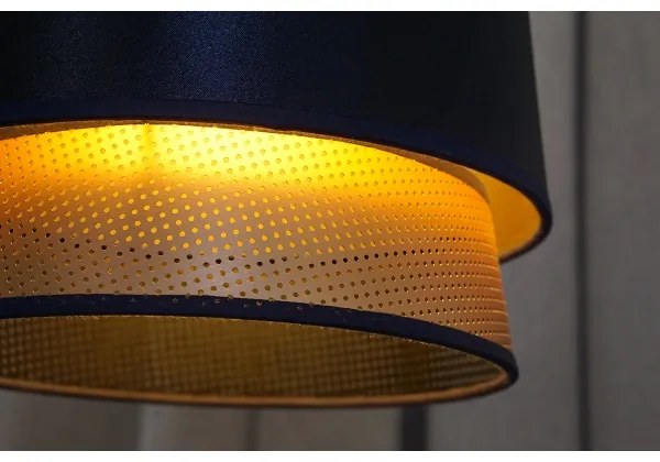 Duolla - Felületre szerelhető csillár BELL SHINY 1xE27/15W/230V átm. 25 cm kék/réz