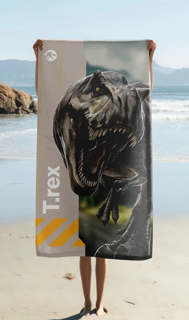 Jurassic World T-Rex fürdőlepedő, strand törölköző 70x140cm