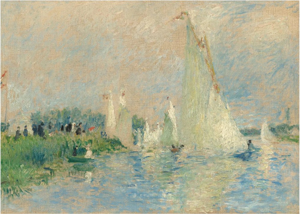 Üveg kép - Auguste Renoir, Regatta at Argenteuil, reprodukciók (70x50 cm)