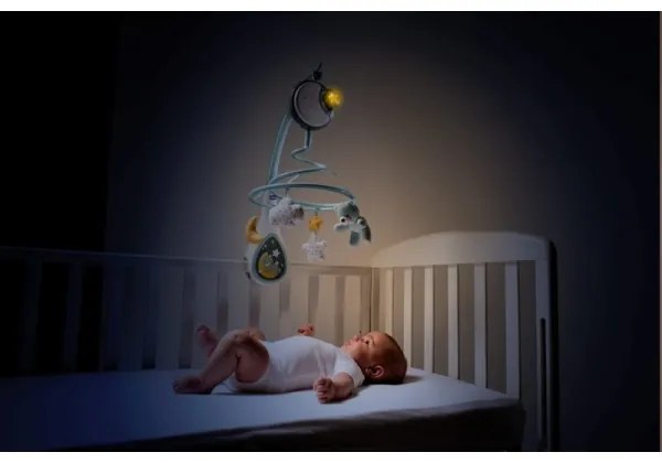 Chicco - Kiságy forgó dallammal 3in1 NEXT2DREAMS 3xAA kék