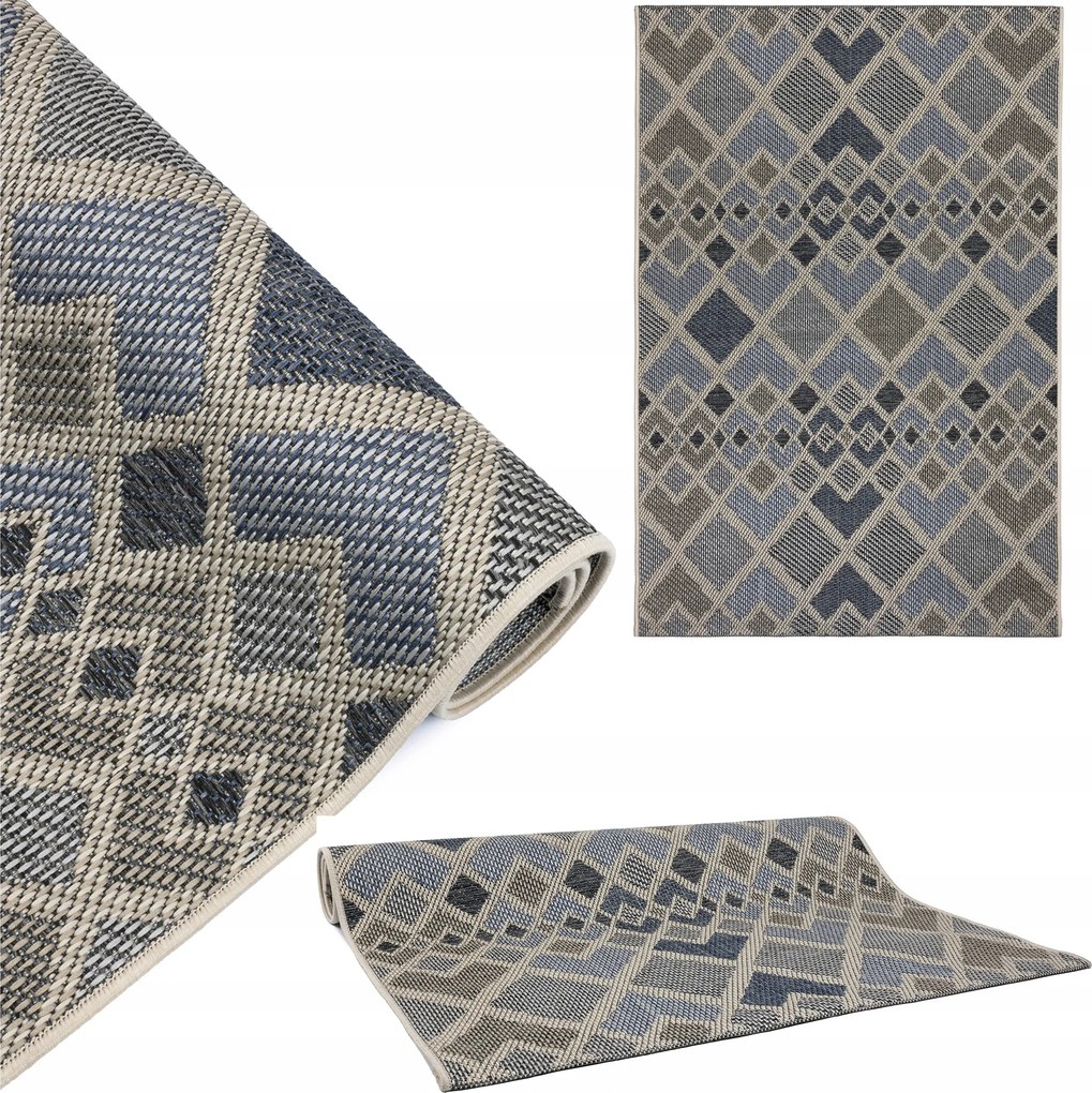 Modern Szőnyeg Nappaliba, Szőtt Kötél Szőnyeg, Erős, Tartós, Teraszra Is Alkalmas, 150x230CM