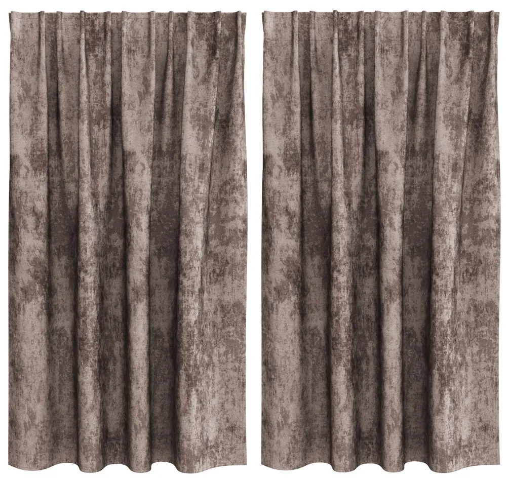 Velúr Függöny 2 db Zsinórral Kávé 140x140 cm
