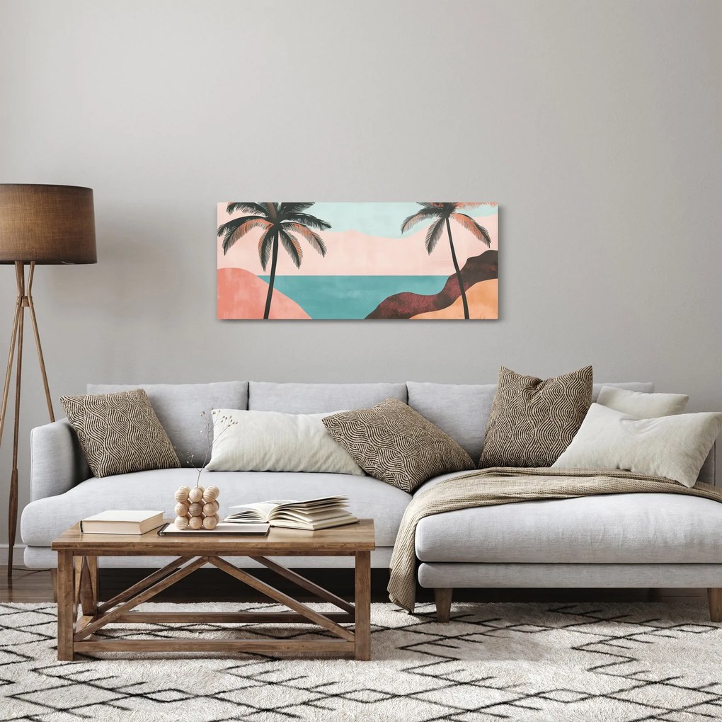 Kép - Pálmafák a tengernél (120x50 cm)