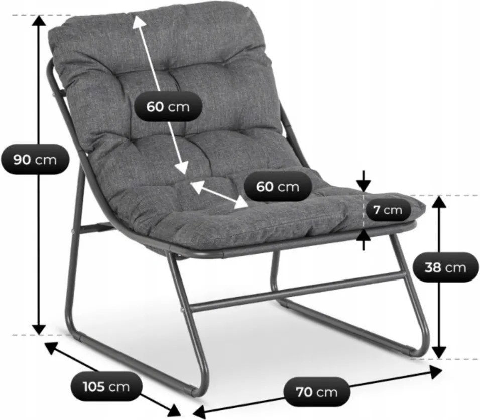 Kerti bútor szett szürke színben – MEGARA
