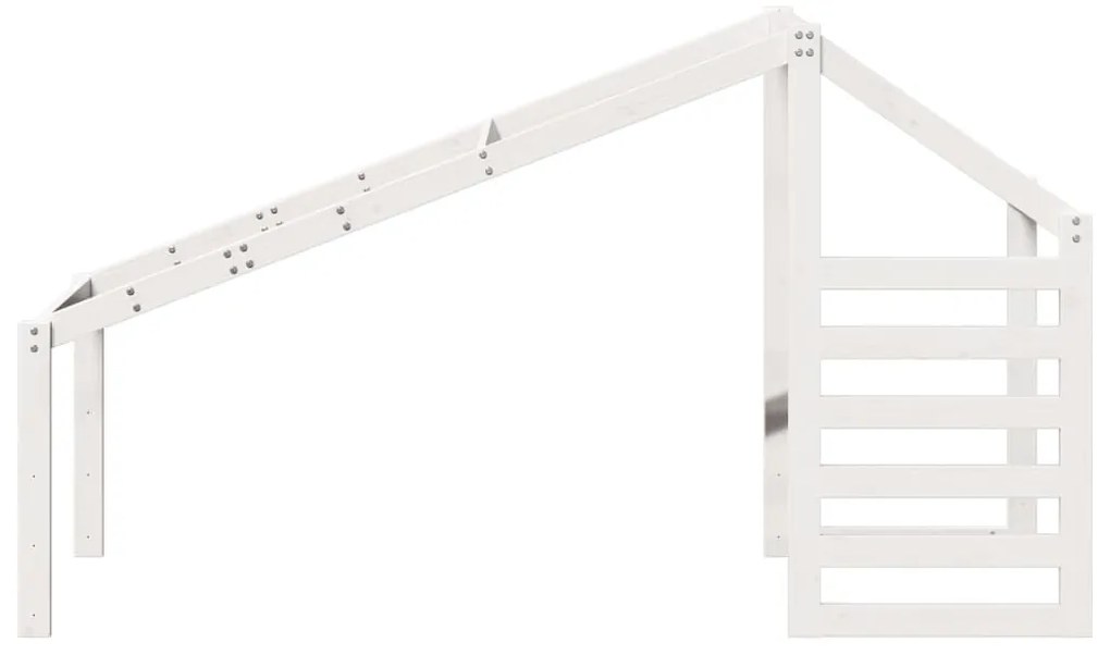 fehér tömör fenyőfa gyerekágytető 198 x 97 x 113 cm