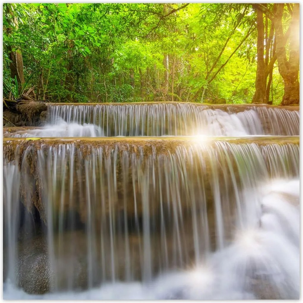 Poszterek 70x70 Ázsiai tájkép Vízesés