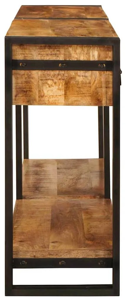 Konzolasztalok 2 pcs Barna 160 x 33 x 75 cm Tömör Mangófa