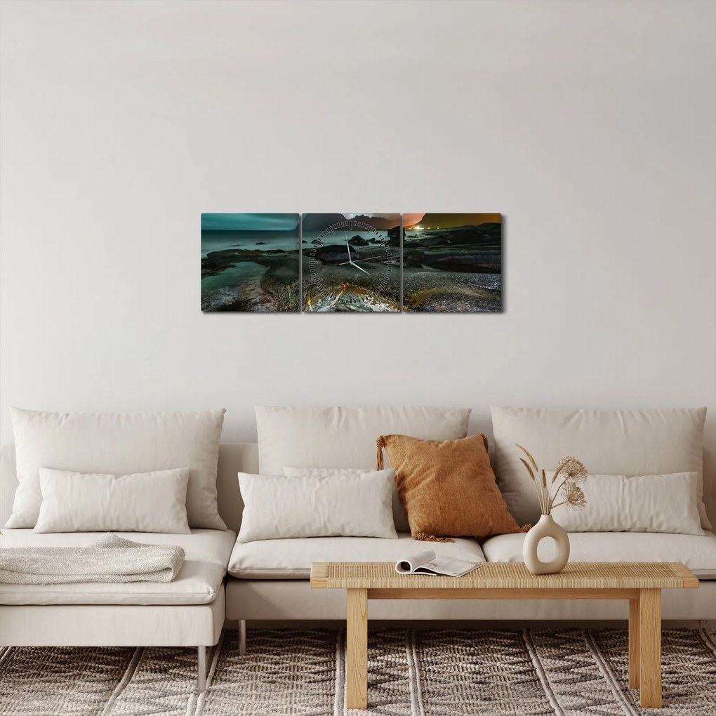 Kép - Éjszakai jelenet (órával) (90x30 cm)