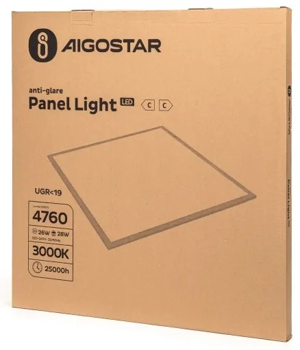 Aigostar - LED álmennyezeti panel LED/28W/230V 3000K 59,5x59,5 cm