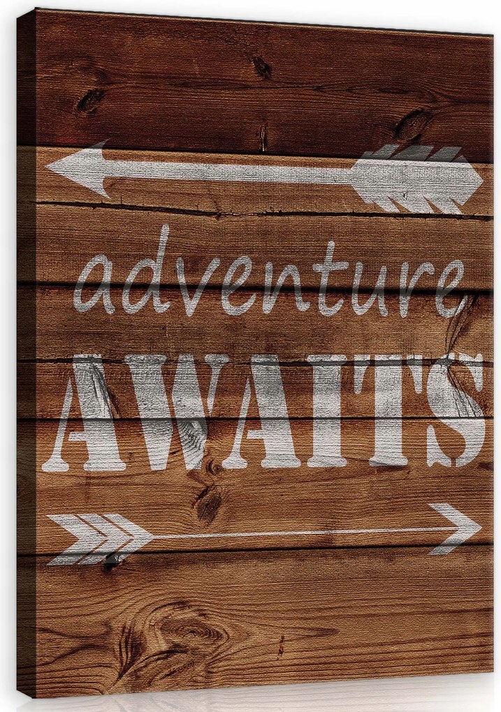 Vászonkép 60x80 Kaland vár utazás kutatás meghajtó inspiráció motiváció fa