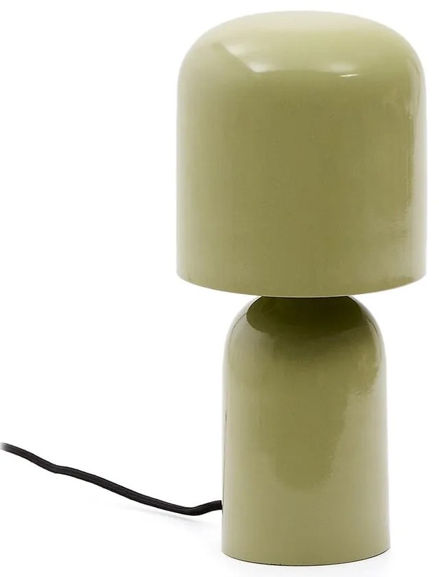 Zöld asztali lámpa fém búrával (magasság 28 cm) Monze – Kave Home
