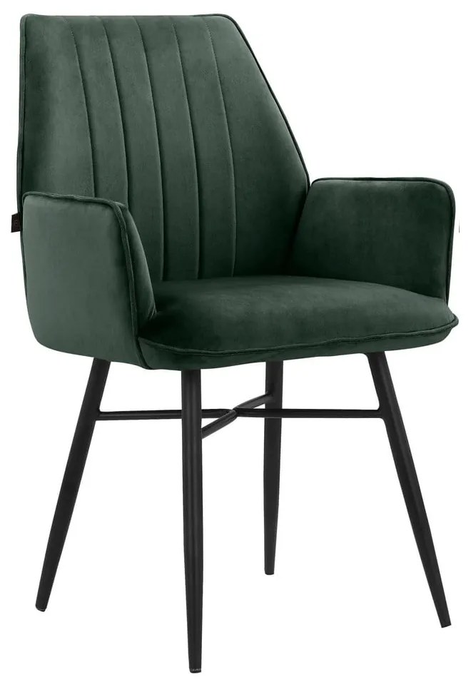 Zöld kárpitozott étkezőfotel szett 2 db-os Anzo – Støraa