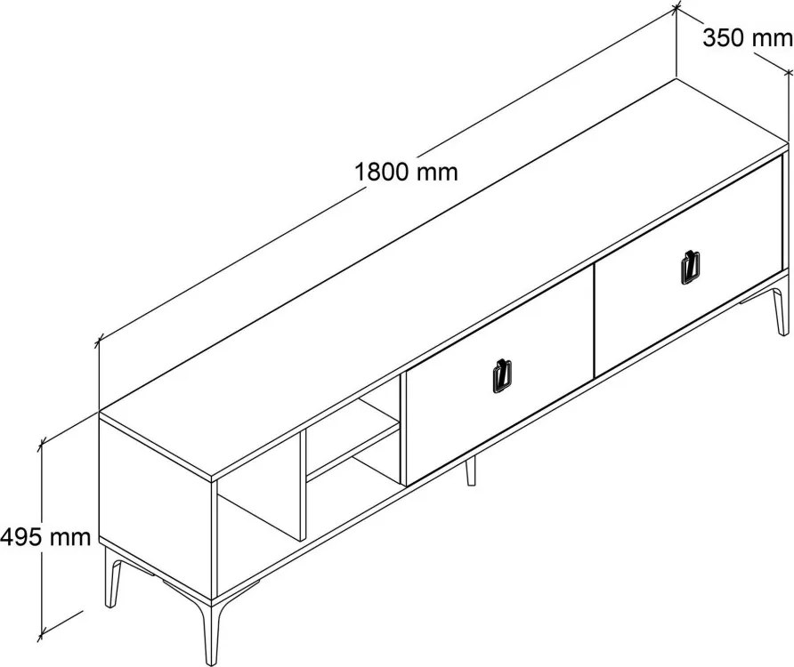 Era TV-állvány, 180 cm – TR707DWL1173