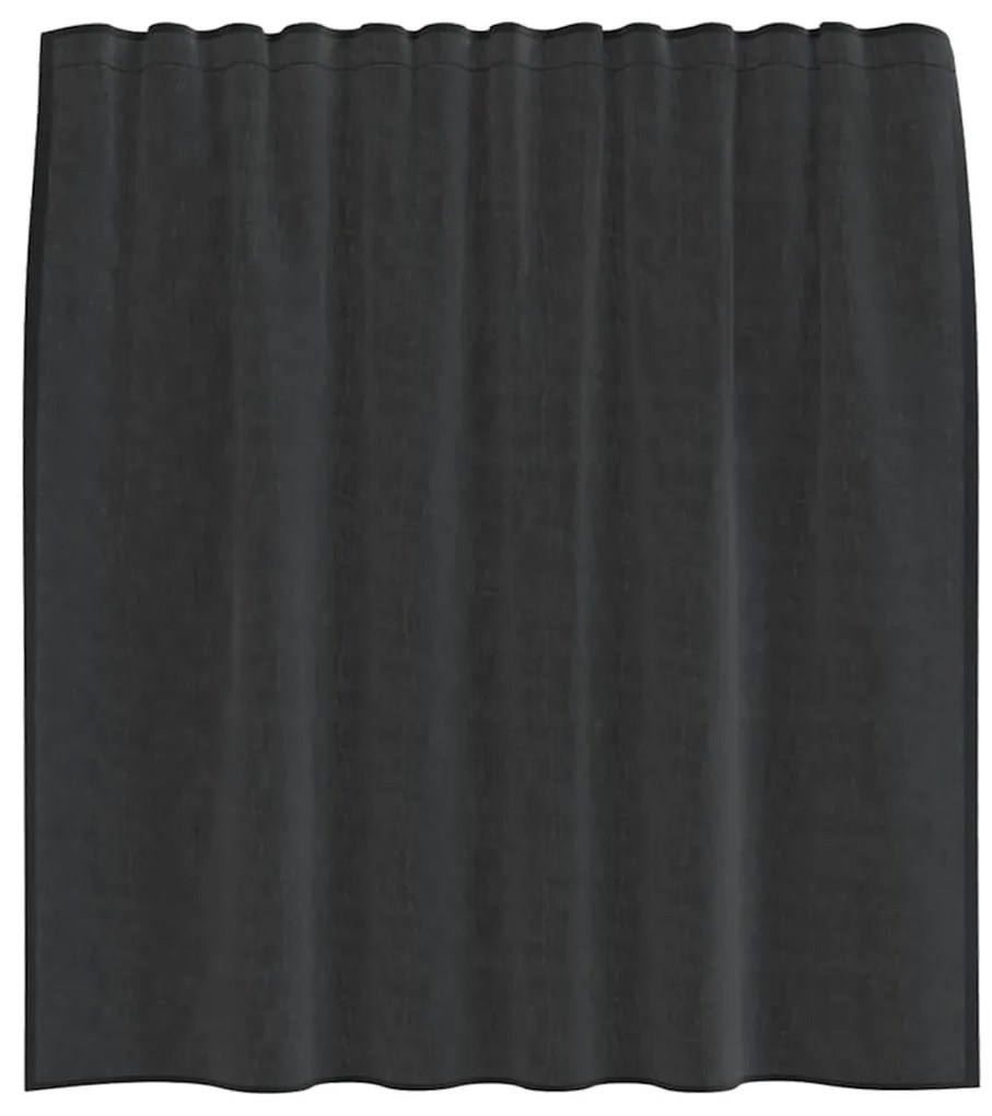 2 db fekete voile függönyök rúd zsebekkel