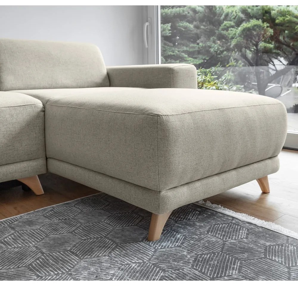 Bézs kinyitható-tárolóhelyes sarokkanapé Classy Sophie – Miuform