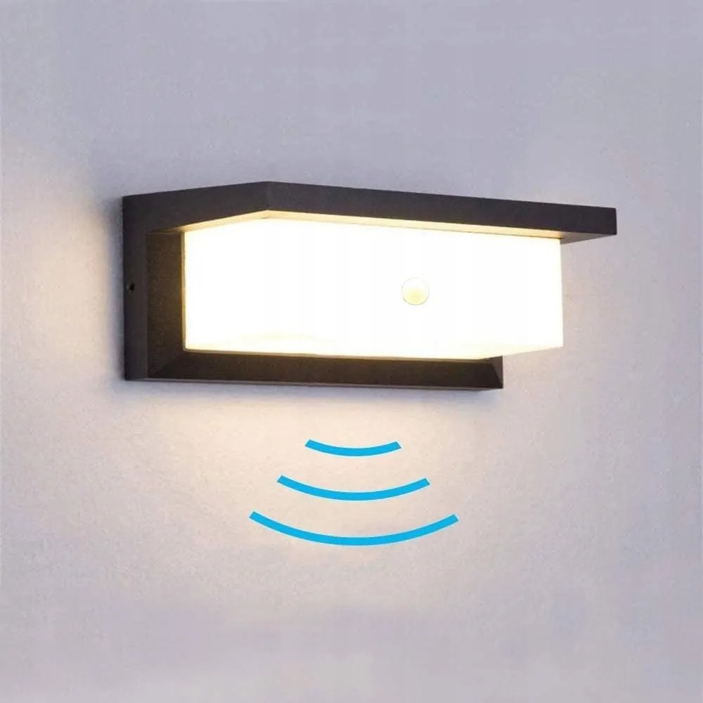 Kültéri lámpa 18W teljesítménnyel, mozgásérzékelővel, kerti fali lámpa Új