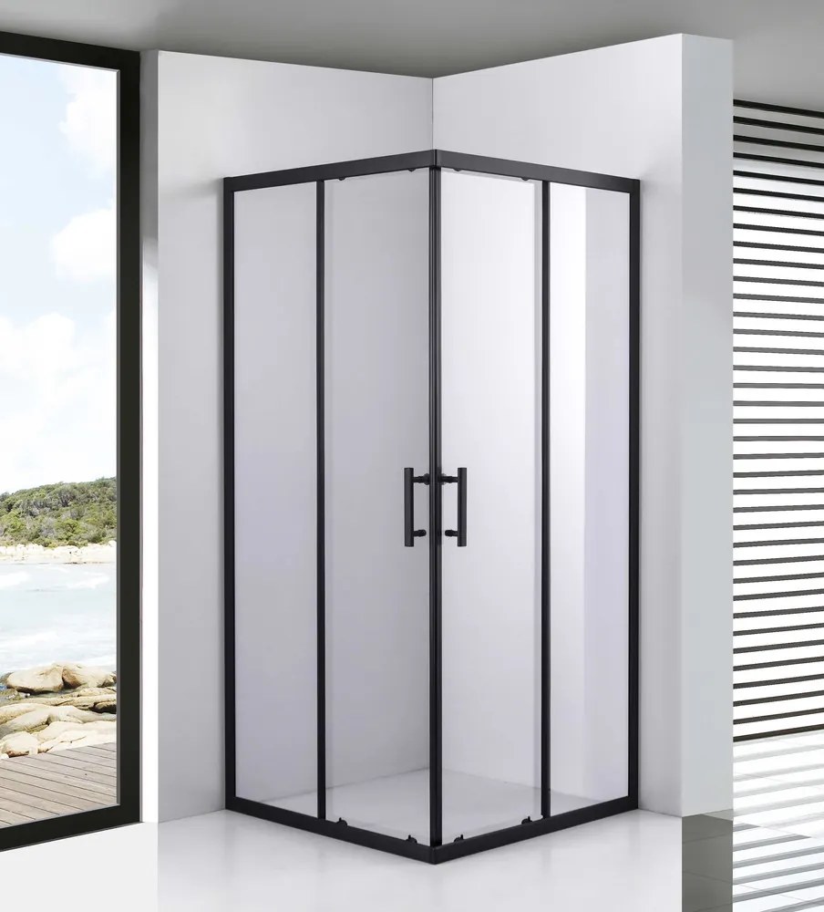 Toulon || 6mm Black zuhanykabin 70*70 190cm