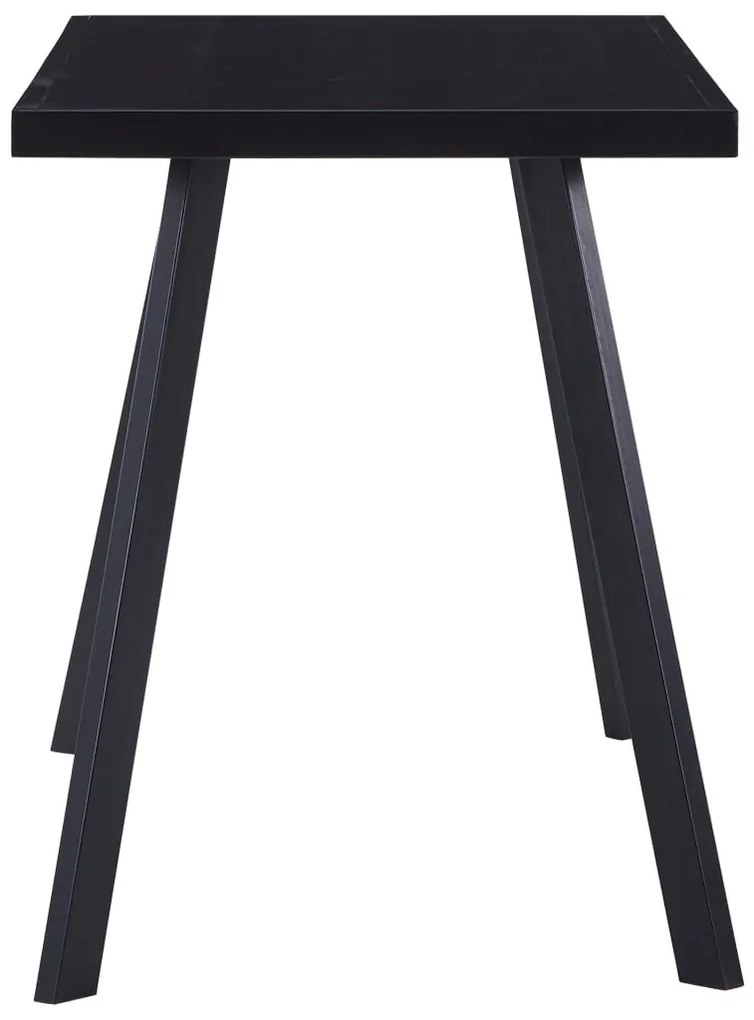 Fekete edzett üveg étkezőasztal 120 x 60 x 75 cm