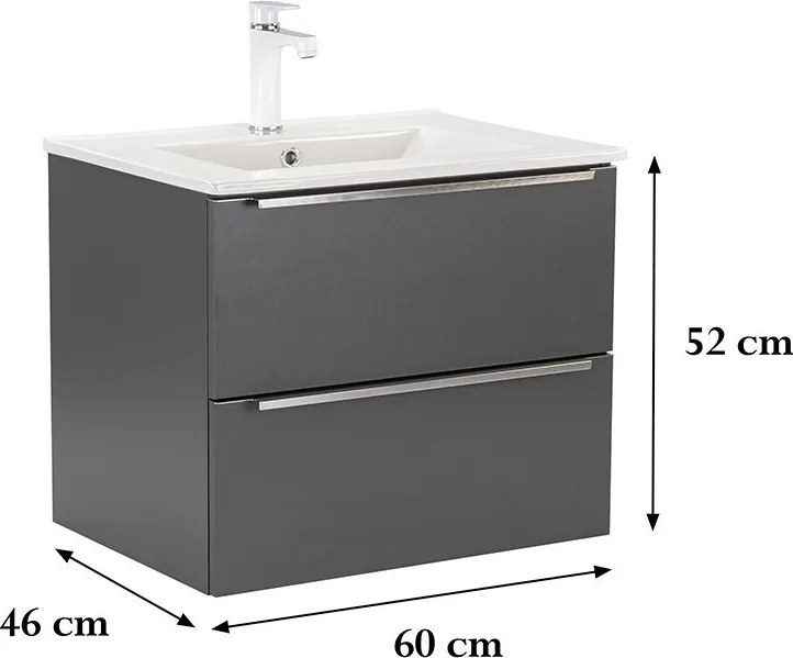Vario Trim 60 Fürdőszoba alsó szekrény mosdóval