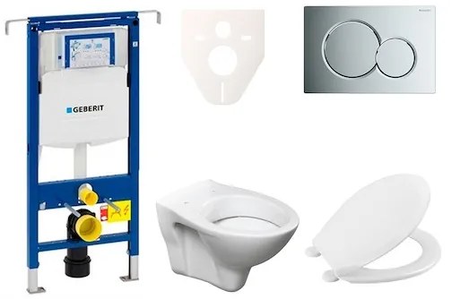 Fali WC szett Geberit előtétfalas szereléshez + Ceramia S-Line Pro WC 111.355.00.5NR2
