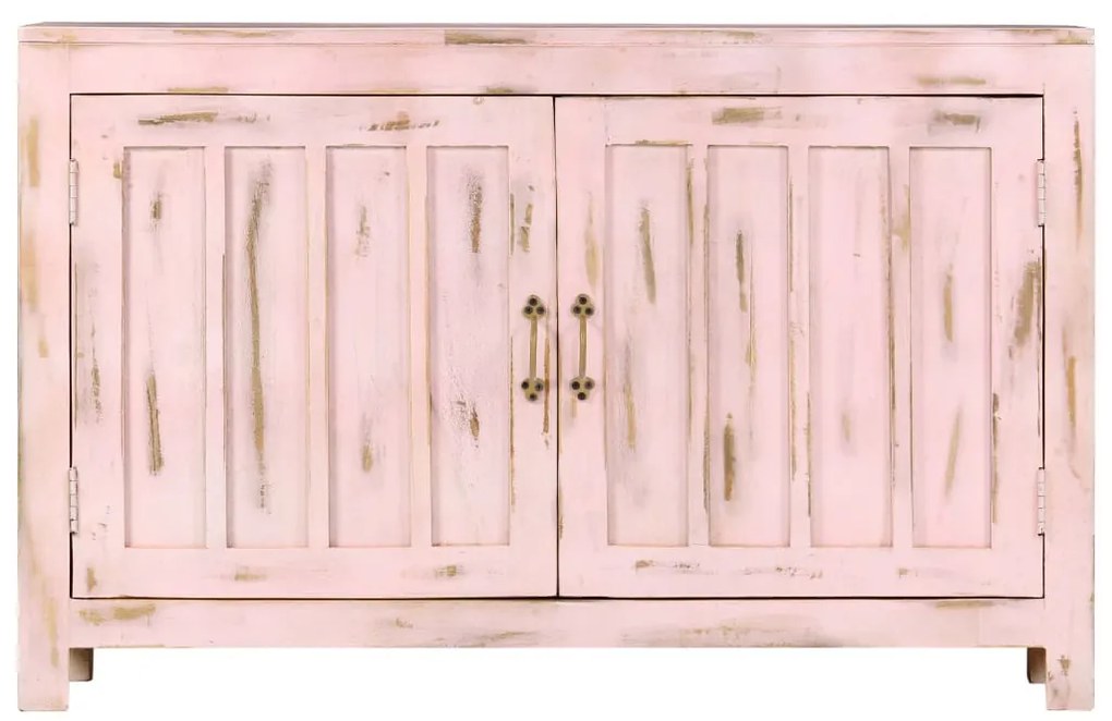 világos rózsaszín tömör mangófa tálalószekrény 110 x 35 x 70 cm
